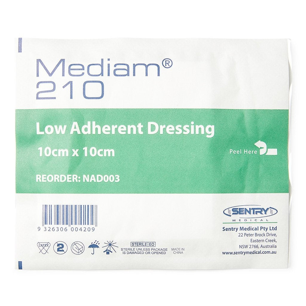 LOW-ADHERENT DRESSING 10CM X 10CM