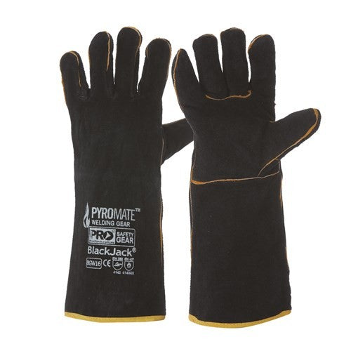 PROCHOICE BLACK & GOLD WELDING GLOVES 40CM