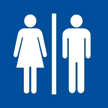 ENGRAVED UNISEX PICTO RESTROOM 150 X 150