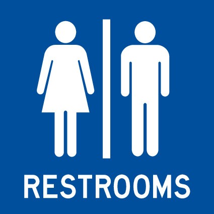 ENGRAVED RESTROOMS WITH PICTO 150 X 150