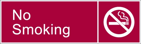 ENGRAVED NO SMOKING WITH PICTO 290 X 90