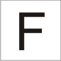 ENGRAVED LETTER "F" 90 X 90