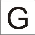 ENGRAVED LETTER "G" 90 X 90