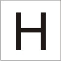 ENGRAVED LETTER "H" 90 X 90