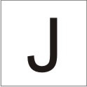 ENGRAVED LETTER "J" 90 X 90