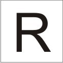 ENGRAVED LETTER "R" 90 X 90