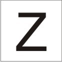 ENGRAVED LETTER "Z" 90 X 90