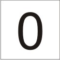 ENGRAVED NUMBER "0" 90 X 90