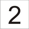 ENGRAVED NUMBER "2" 90 X 90