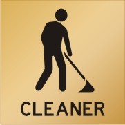 REVERSE ENGRAVED PAINT-FILLED CLEANER WITH PICTO 150 X 150