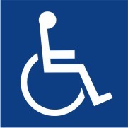 REVERSE ENGRAVED PAINT-FILLED DISABLED PICTO RESTROOM 150 X 150