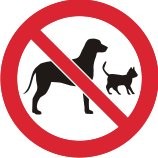 NO DOGS PROHIBITION DISC