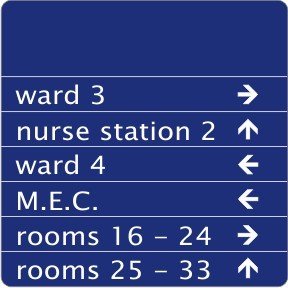 LAMINATE DIRECTORY WITH ARROWS 250 X 250