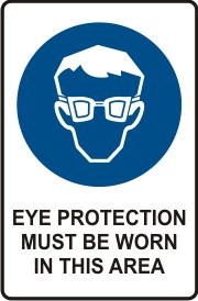 EYE PROTECTION MUST BE WORN IN THIS AREA WITH PICTO