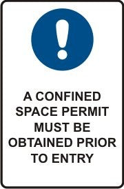 CONFINED SPACE PERMIT MUST BE OBTAINED PRIOR TO ENTRY WITH PICTO