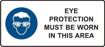 EYE PROTECTION MUST BE WORN IN THIS AREA WITH PICTO