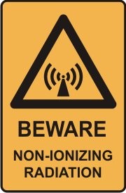 BEWARE NON-IONIZING RADIATION WITH PICTO