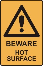 BEWARE HOT SURFACE WITH PICTO