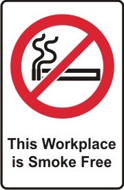THIS WORKPLACE IS SMOKE FREE WITH SMOKING PICTO