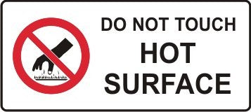 DO NOT TOUCH HOT SURFACE WITH PICTO