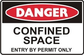 CONFINED SPACE ENTRY BY PERMIT ONLY