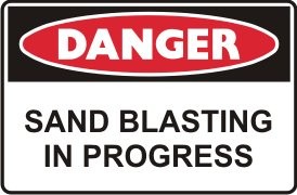 SAND BLASTING IN PROGRESS