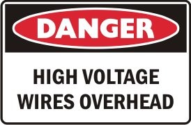 HIGH VOLTAGE WIRES OVERHEAD POWER LINES