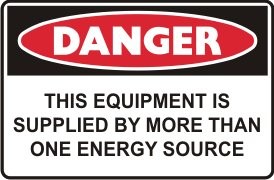 EQUIPMENT SUPPLIED BY MORE THAN ONE ENERGY SOURCE