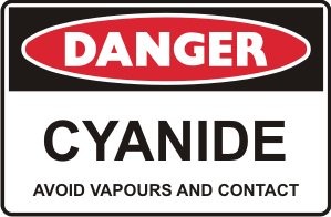 CYANIDE AVOID VAPOURS & CONTACT