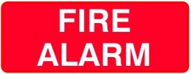 FIRE ALARM ADHESIVE LABEL 250 x 100