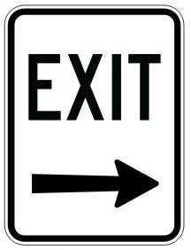 EXIT WITH RIGHT ARROW 600 X 450