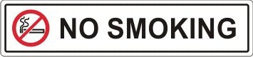 NO SMOKING WITH PICTO ADHESIVE LABEL
