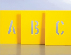 STENCIL SET A - Z 75MM