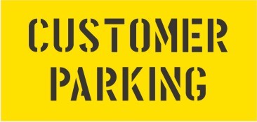 CUSTOMER PARKING CARPARK STENCIL