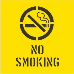 NO SMOKING WITH PICTO STENCIL 650 X 650