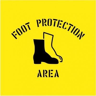 FOOT PROTECTION AREA WITH PICTO STENCIL 650 X 650