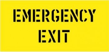 EMERGENCY EXIT CARPARK STENCIL