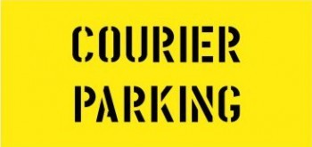 COURIER PARKING CARPARK STENCIL