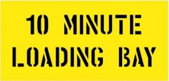 10 MINUTE LOADING BAY CARPARK STENCIL