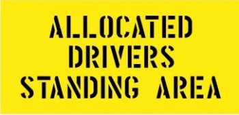 ALLOCATED DRIVERS STANDING AREA CARPARK STENCIL