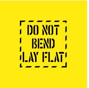 DO NOT BEND LAY FLAT STENCIL 300 X 300