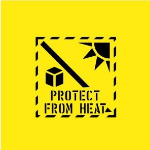 PROTECT FROM HEAT STENCIL 300 X 300