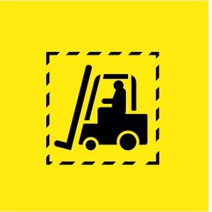 FORKLIFT PICTO STENCIL 300 X 300