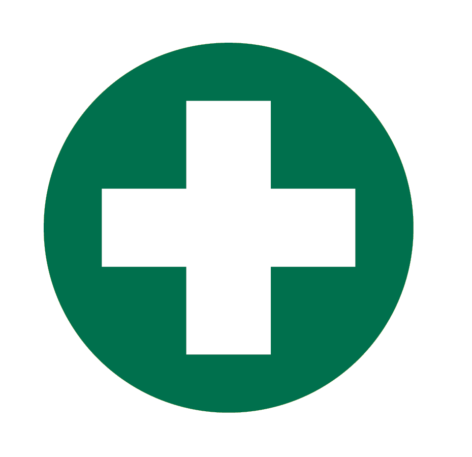 FIRST AID CROSS ADHESIVE LABEL