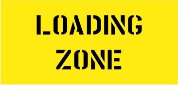 LOADING ZONE CARPARK STENCIL