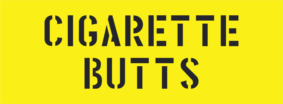 CIGARETTE BUTTS STENCIL 600 X 220