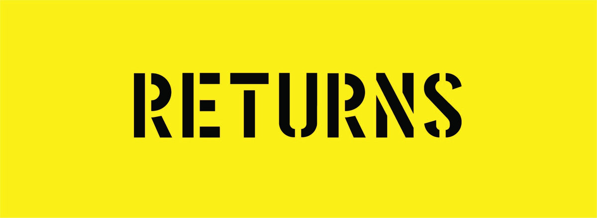 RETURNS STENCIL 600 X 220
