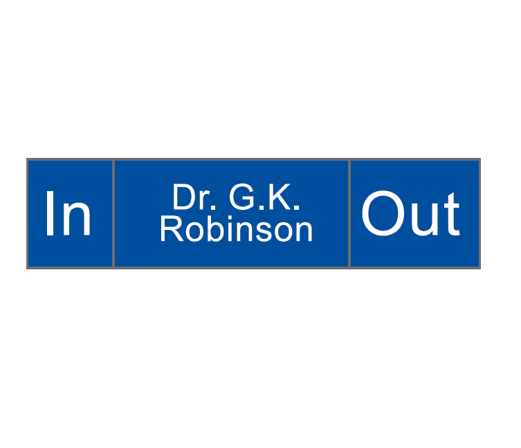 ENGRAVED IN / OUT WITH CUSTOMISED NAME SLIDING PANEL