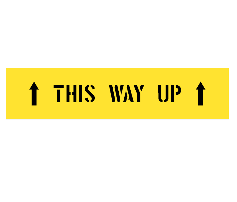 THIS WAY UP WITH ARROWS PACKAGING STENCILS 650 x 150