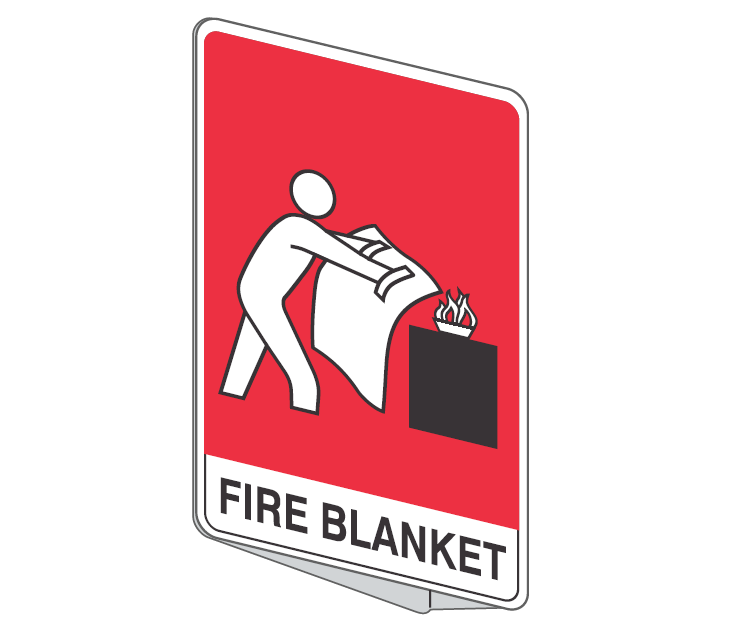 FIRE BLANKET WITH PICTO WALL MOUNT 225 X 300